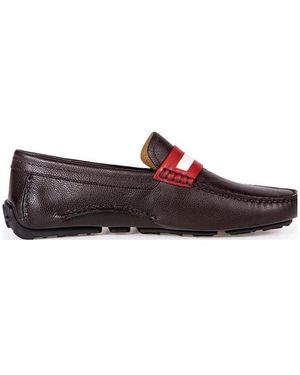 Bally Logo Details Business Casual Shoes - Red