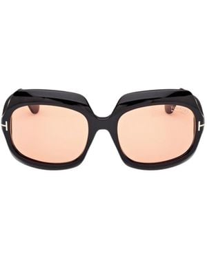 Tom Ford Eyewear Ren Oversized Frame Sunglasses - Pink