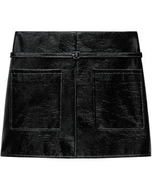 Courreges Flap-Pocket Mini Skirt - Black