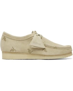 Clarks Originals Camel Wallabee Derby Shoes - White