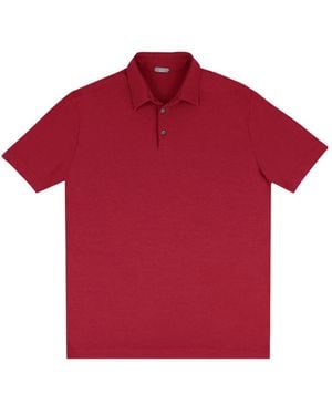 Zanone Short-Sleeve Cotton Polo Shirt - Red