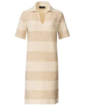 Fabiana Filippi Striped Polo Midi Dress - Natural