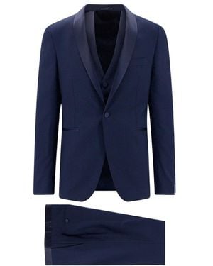 Tagliatore Long-Sleeved Suit - Blue
