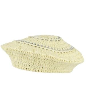 Ganni Solidcolor Knit Beret - Yellow