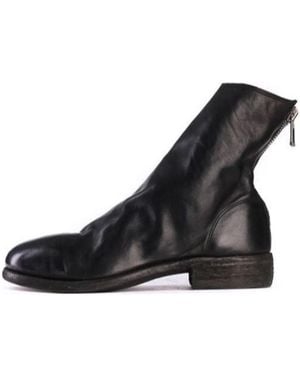 Guidi Zippered Ankle Ankle Boots - Black