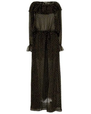 Bode Patterned Maxi Dress - Black