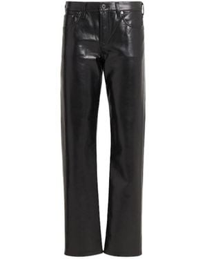 Agolde Leather Casual Pants - Black