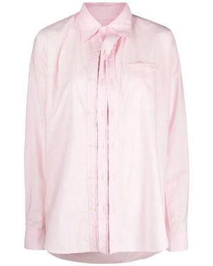 Y. Project Asymmetric Cotton-Blend Shirt - Pink