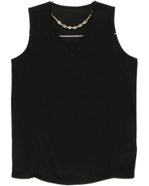 Fabiana Filippi V-Neck Top - Black
