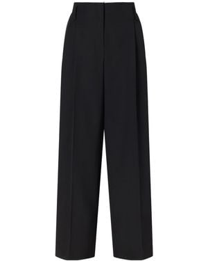 Magda Butrym Crochet-Trim Belted Trousers - Black