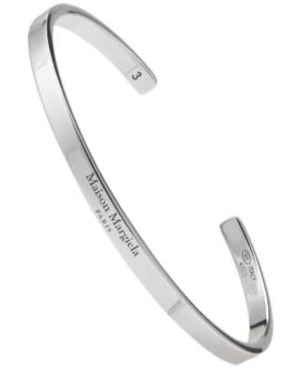 Maison Margiela Logo Reference Cuff Bracelet - White