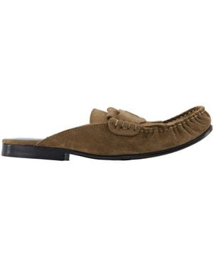 Marni Logo Embossed Sabots - Brown
