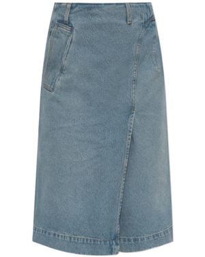 Victoria Beckham Denim Midi Skirt - Blue