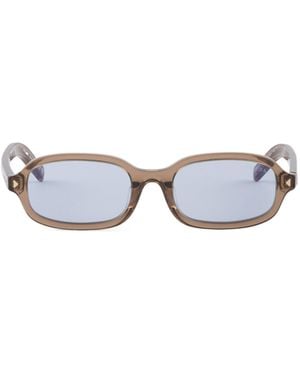 Prada Sunglasses With The Iconic Metal Plaque - White