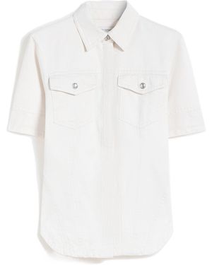 Sportmax Button-Up Short-Sleeve Shirt - White