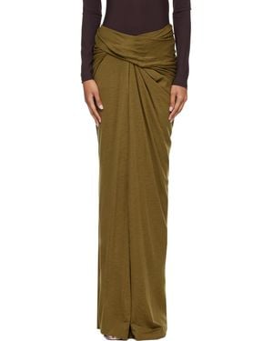 Entire studios Pleated Slit Skirt - Green