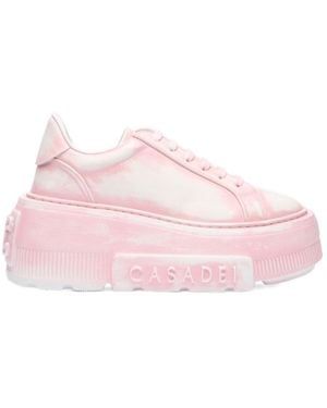Casadei Nexus Painting Platform Low-Top Sneakers - Pink
