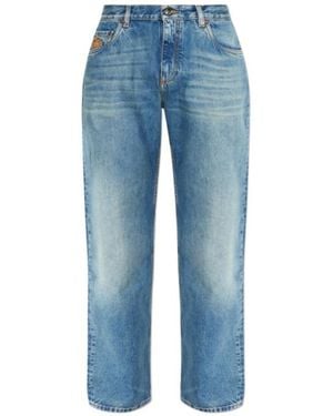 Etro Straight-Leg Logo Jeans - Blue
