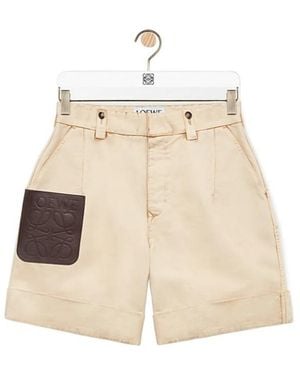 Loewe Turn-Up Shorts - Natural