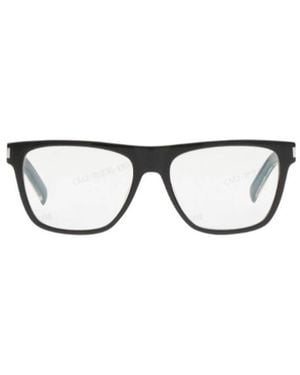 Saint Laurent Twotone Rectangular Plasticframe Glasses - Metallic