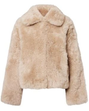 Yves Salomon Comfortable Wool Jacket - Natural