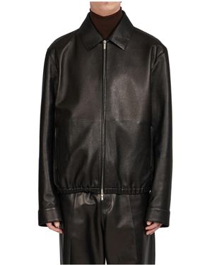 Ferragamo Ferragamo Zip-Up Leather Jacket - Black