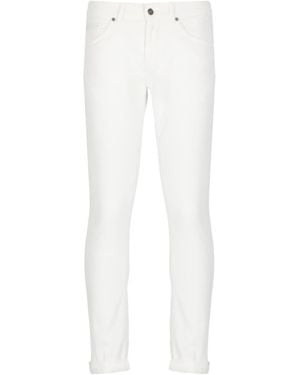 Dondup Low-Rise Slim-Fit Jeans - White