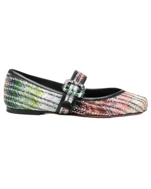 Missoni Gradient Woven Ballerina Shoes - Green