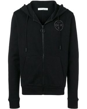 Off-White c/o Virgil Abloh Bright Diamond Hooded Casual Jacket - Black