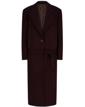 The Attico Belted Wool Coat - Red