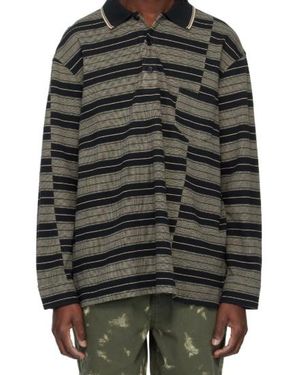 Isabel Marant Striped Polo Shirt - Black
