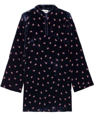 RIXO London Long Sleeve Dress - Blue