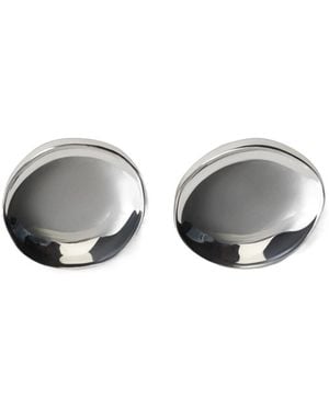 Phoebe Philo Round Earrings - White