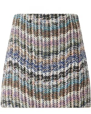Missoni Striped Metallic Crochet-Knit Mini Skirt - Multicolour