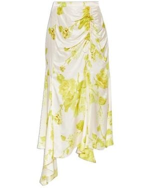 AllSaints Patterned Midi Skirt - Yellow