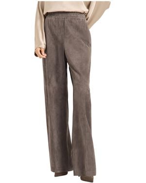 Brunello Cucinelli Suede Pants - Gray