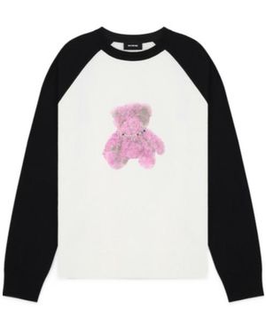 we11done Necklace Teddy Sweater - Black