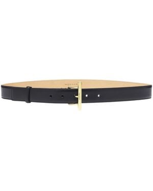 McQueen Logo Engraved Sling Belt - White