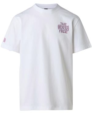 The North Face Drip Logo Relaxed Graphic T-Shirt - White