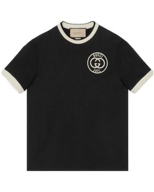 Gucci Cotton Jersey T-Shirt With Embroidery - Black