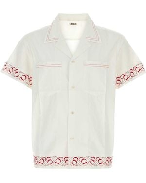 Bode Embroidered Short-Sleeved Shirt - White
