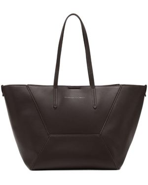 Brunello Cucinelli Bc Duo Embellished Small Tote Bag - Black