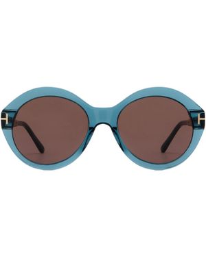 Tom Ford Eyewear Round-Frame Sunglasses - Multicolour