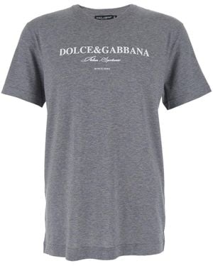 Dolce & Gabbana Cotton T-Shirt - Gray