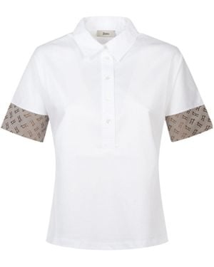 Herno Button Detailed Short-Sleeved Shirt - White