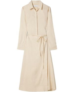 Proenza Schouler Lato Linen-Blend Midi Wrap Dress - Natural