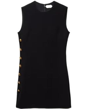 Versace Stretch Viscose Cady Mini Dress - Black