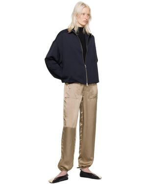 6397 Camel Drawstring Double-Sided Pants - Blue