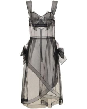 Maison Margiela Medium Length Tulle Dress - Grey