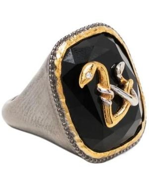 Zadig & Voltaire Logo Plaque Ring - Black